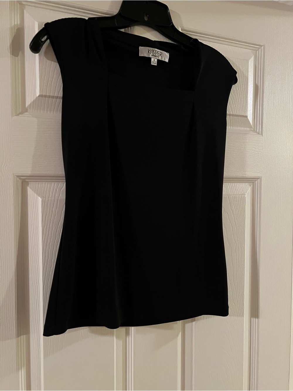 Kasper Black Cap-Sleeve Camisole Top
